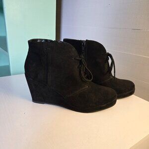 Black Suede Wedges - Size 8.5